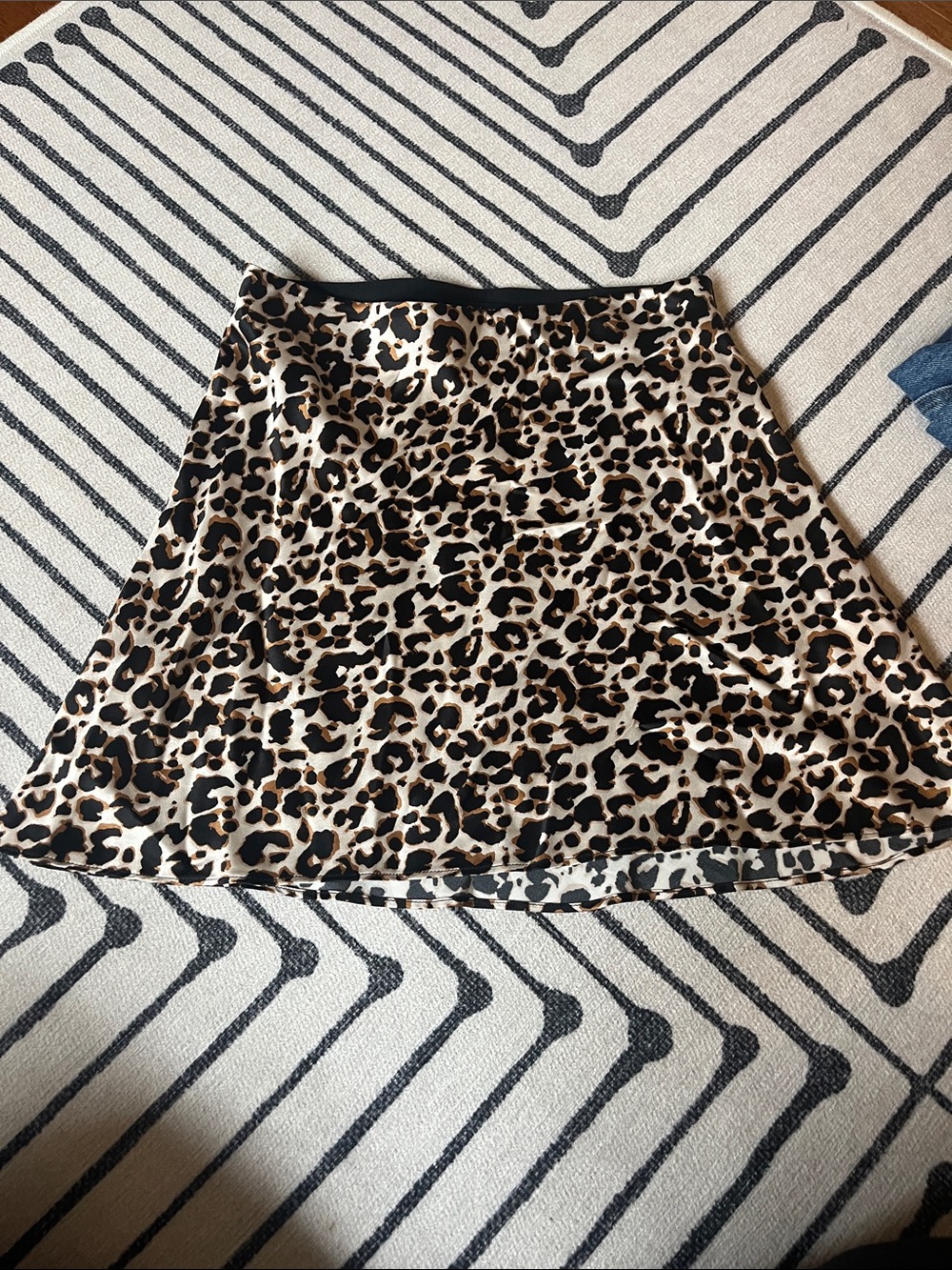 Quince Leopard Print Mini Skirt - Black & Brown
